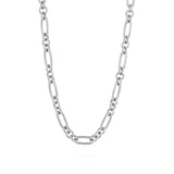 Wholesale jewelry 18K Gold PVD Stainless Steel Long & Short Link Necklace - stainless main 