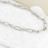 Wholesale jewelry 18K Gold PVD Stainless Steel Long & Short Link Necklace - stainless studio 