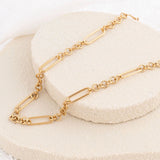 Wholesale jewelry 18K Gold PVD Stainless Steel Mixed Chain Necklace - gold studio