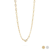 Wholesale jewelry 18K Gold PVD Stainless Steel Pearl Chain Necklace - gold main 