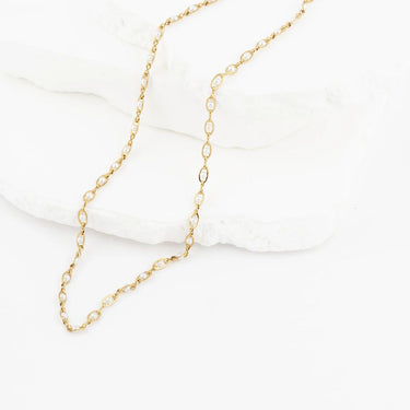 Wholesale jewelry 18K Gold PVD Stainless Steel Pearl Chain Necklace - gold studio 