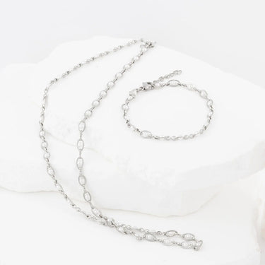 Wholesale jewelry 18K Gold PVD Stainless Steel Pearl Chain Necklace - stainless studio 
