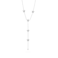 Wholesale jewelry 18K Gold PVD Stainless Steel Star Lariat Necklace - stainless main 
