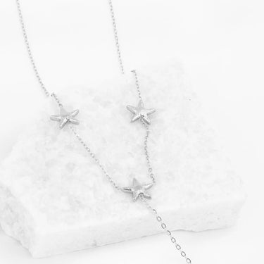 Wholesale jewelry 18K Gold PVD Stainless Steel Star Lariat Necklace - stainless  studio 