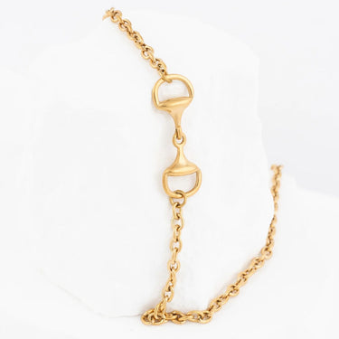 Wholesale jewelry 18K Gold PVD Stainless Steel Horsebit Necklace - gold studio 