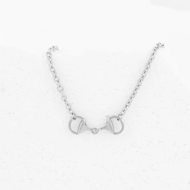 Wholesale jewelry 18K Gold PVD Stainless Steel Horsebit Necklace - stainless studio 
