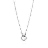 Wholesale jewelry 18K Gold PVD Stainless Steel Beaded Charm Holder Necklace- stainless main 