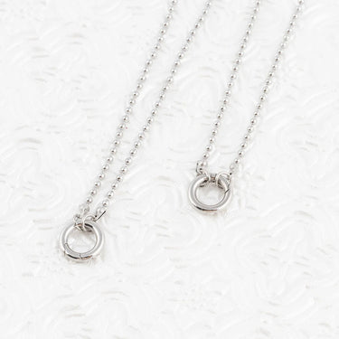 Wholesale jewelry 18K Gold PVD Stainless Steel Beaded Charm Holder Necklace- stainless studio 