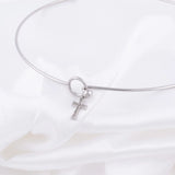 Wholesale jewelry 18K Gold PVD Stainless Steel Charm Holder Lock Collar Necklace - stainless studio 