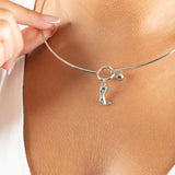Wholesale jewelry 18K Gold PVD Stainless Steel Charm Holder Collar Necklace - stainless model