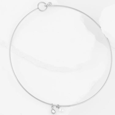 Wholesale jewelry 18K Gold PVD Stainless Steel Charm Holder Collar Necklace - stainless studio