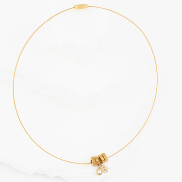 Wholesale jewelry 18K Gold PVD Stainless Steel Locking Collar Necklace-  gold studio 