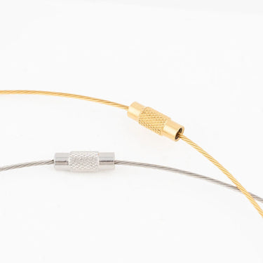 Wholesale jewelry 18K Gold PVD Stainless Steel Locking Collar Necklace- stainless and gold studio 
