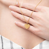 18K Gold PVD Stainless Steel Heart love Charm