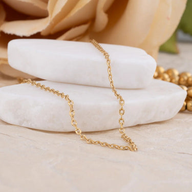wholesale jewelry 14K Gold Filled Plus™ Crimped Oval Link Chain Necklace- studio 