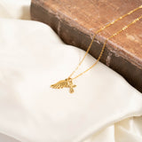 18K Gold PVD Stainless Steel Pointed Cross Charm Lifestyle