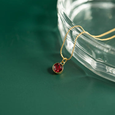Round Birthstone Charm 