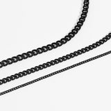 Wholesale jewelry Stainless Steel Black Curb Chain Necklace- studio 