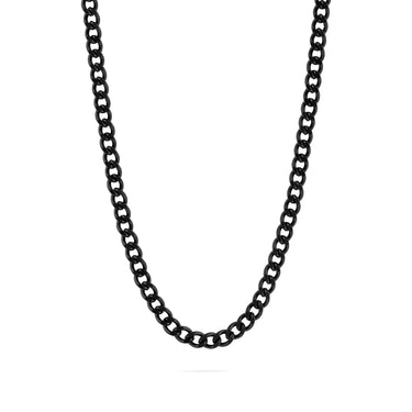 Wholesale jewelry Stainless Steel Black Curb Chain Necklace- main 