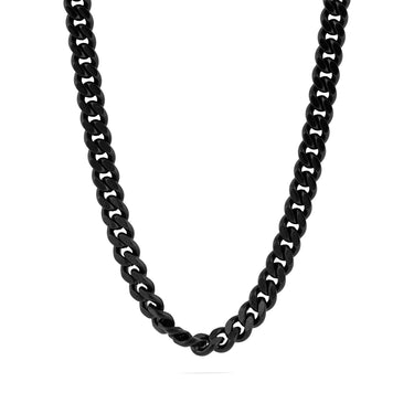 Wholesale jewelry Stainless Steel Black Curb Chain Necklace- main 