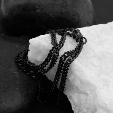 Wholesale jewelry Stainless Steel Black Curb Chain Necklace- studio 