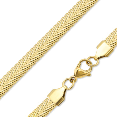 Edelstahl Gold Schlangenkette Halskette/CHN7700