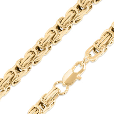 Edelstahl 18K Gold PVD beschichtete byzantinische Kette Halskette/CHN8501