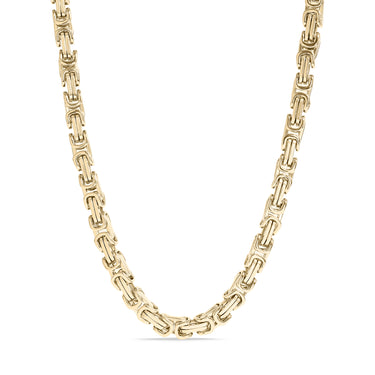 Edelstahl 18K Gold PVD beschichtete byzantinische Kette Halskette/CHN8501