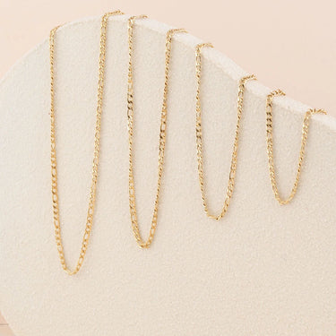 Wholesale jewelry 14K Gold Filled Plus Figaro Chain Necklace- studio 