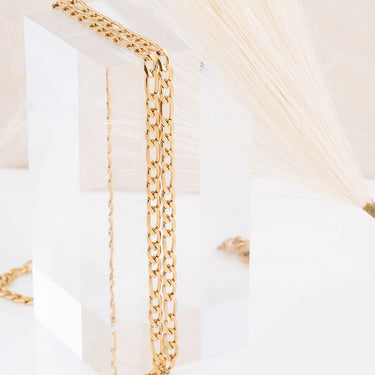 Wholesale jewelry 14K Gold Filled Plus Figaro Chain Necklace- studio 