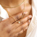 18K Gold PVD Stainless Steel Birthstone Connector Charm