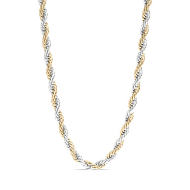 18K Gold PVD Stainless Steel Rope Chain Necklace