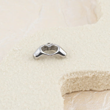 Wholesale 18K Gold PVD Stainless Steel Heart Hands Charm - stainless studio