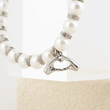 Wholesale 18K Gold PVD Stainless Steel Heart Hands Charm - stainless studio