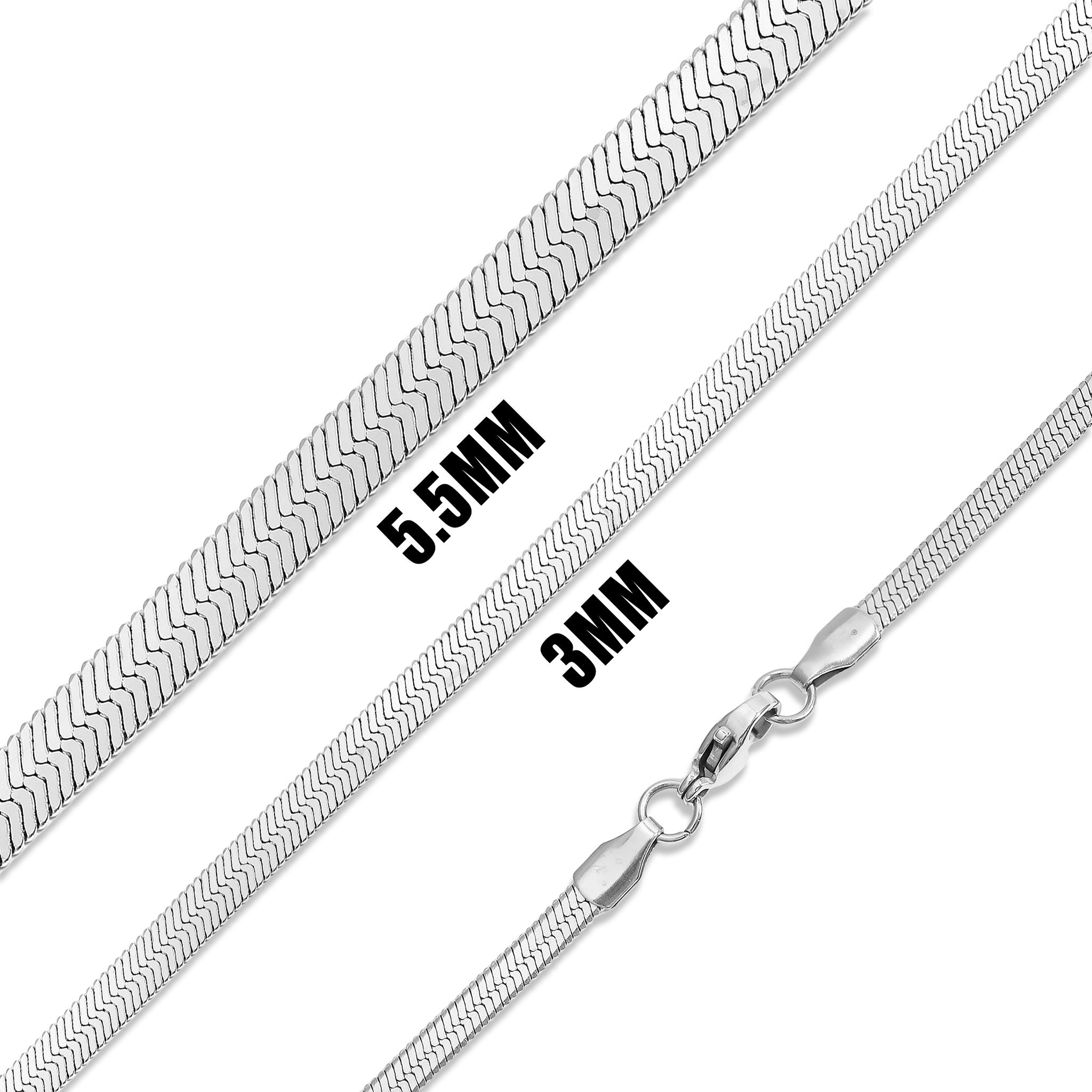 Stainless Steel Herringbone Chain Necklace / CHN9770