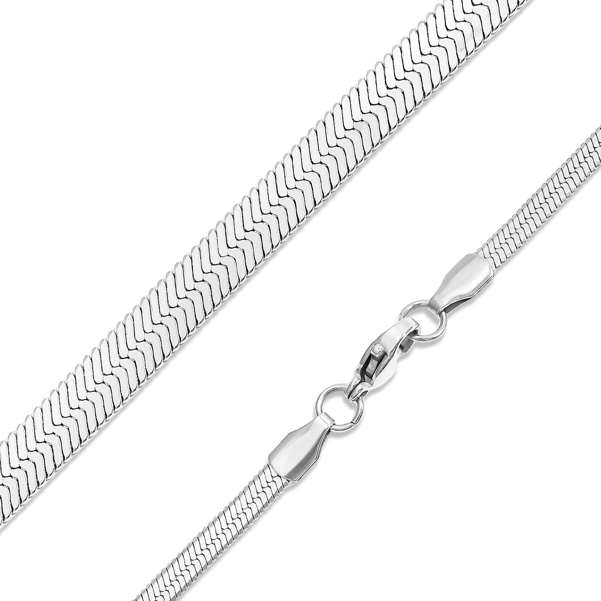 Stainless Steel Herringbone Chain Necklace / CHN9770