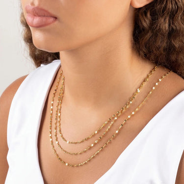 Wholesale jewelry 14K Gold Filled Plus Lip Chain Necklace- model