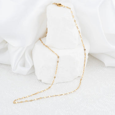 Wholesale jewelry 14K Gold Filled Plus Lip Chain Necklace- studio