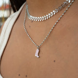 Stainless Steel Epoxy Pink Cowgirl Boot Charm