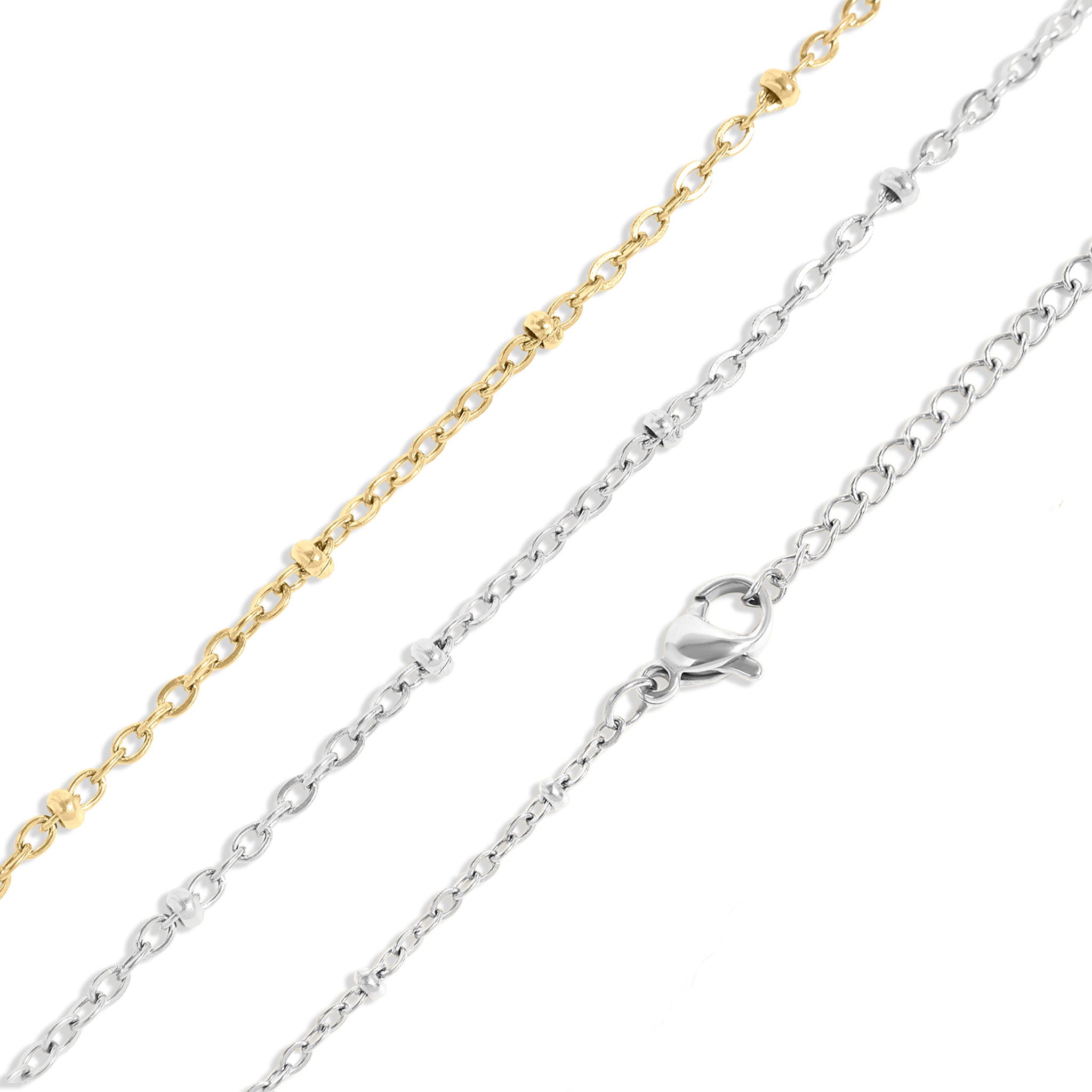 18K Gold PVD Stainless Steel Satellite Chain Necklace / CHN9960