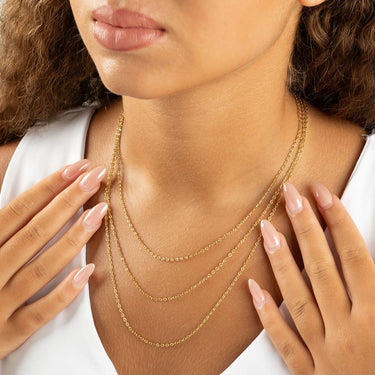 Wholesale Jewelry 14K Gold Filled Plus Satellite Chain Necklace- Model