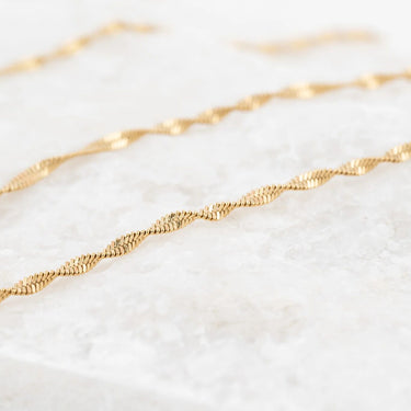 Wholesale jewelry 14K Gold Filled Plus™ Singapore Chain Necklace- Studio 