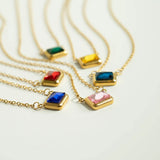 Birthstone Emerald Charm Connector 