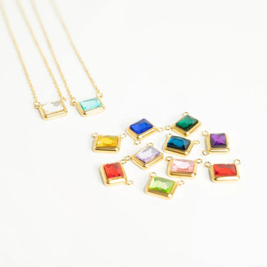 Birthstone Emerald Charm Connector 
