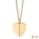 wholesale jewelry 18K Gold PVD Stainless Steel Blank Heart Hidden Message Necklace- gold main 