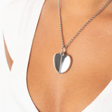 wholesale jewelry 18K Gold PVD Stainless Steel Blank Heart Hidden Message Necklace- stainless model 