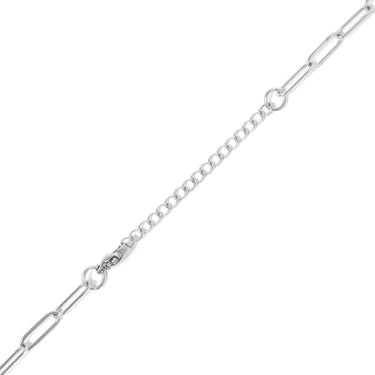 CZ Heart Paperclip Pendant Necklace Clasp