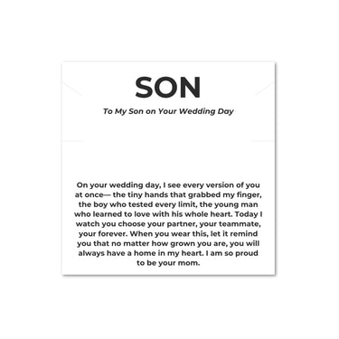 Son Wedding Day Gift Set Card