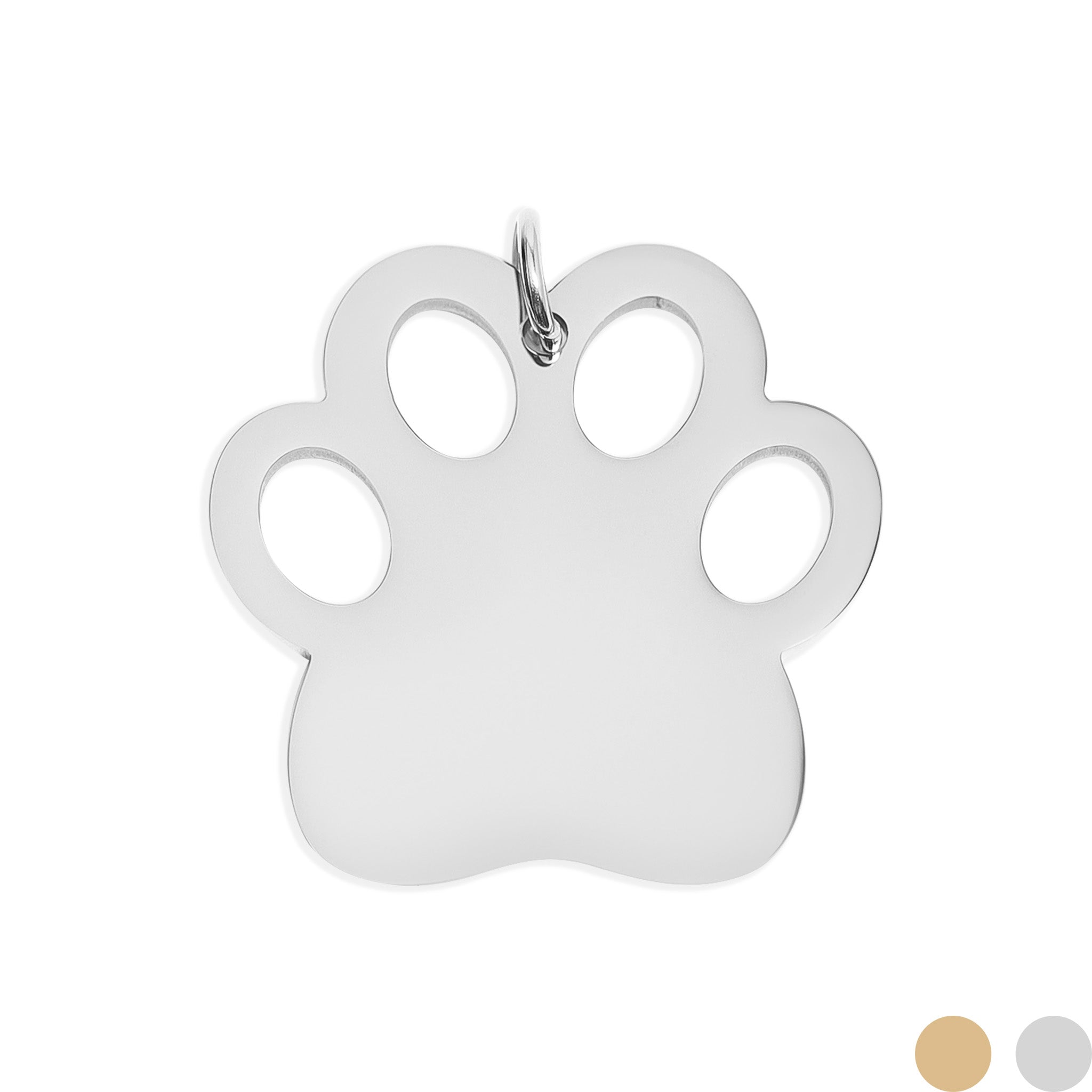 Blank Stainless Steel Dog Paw Pet Tag