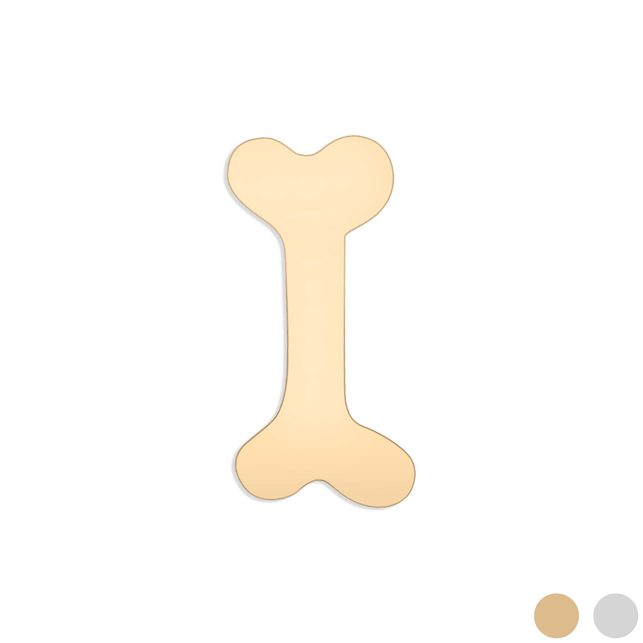 18K Gold PVD Dog Bone Pendant